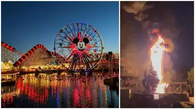 Disneyland's Giant Dragon Burns During Show 2023 3